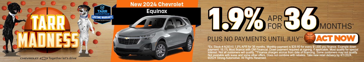 New 2024 Chevrolet Equinox – 1.9% for 36 mo* 