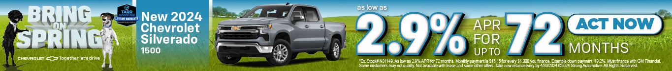 2024 Chevrolet Silverado 1500 – as low as 2.9% for up to 72 mos*