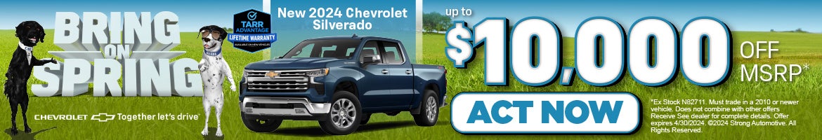  New 2024 Chevrolet Silverado – Up to $10,000 off MSRP*