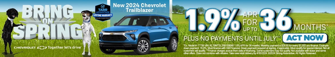 New 2024 Chevrolet Trailblazer – 1.9% APR*