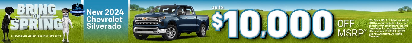 New 2024 Chevrolet Silverado – Up to $10,000 off MSRP*