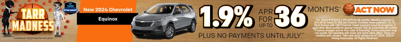 New 2024 Chevrolet Equinox – 1.9% for 36 mo* 