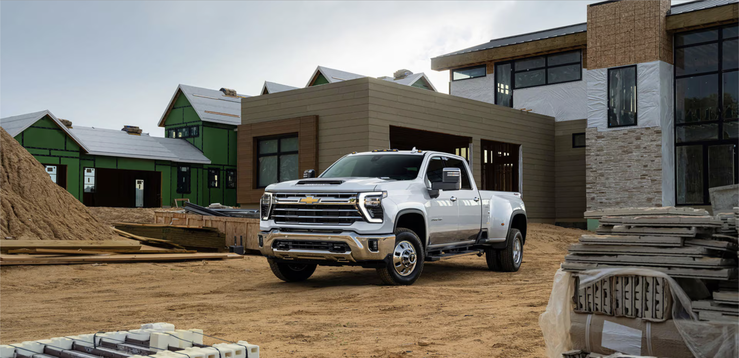 The 2026 Chevrolet Silverado HD at a work site