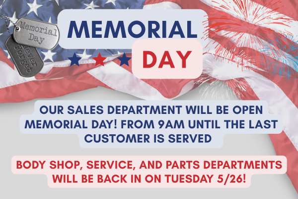 Memorial Day Hrs