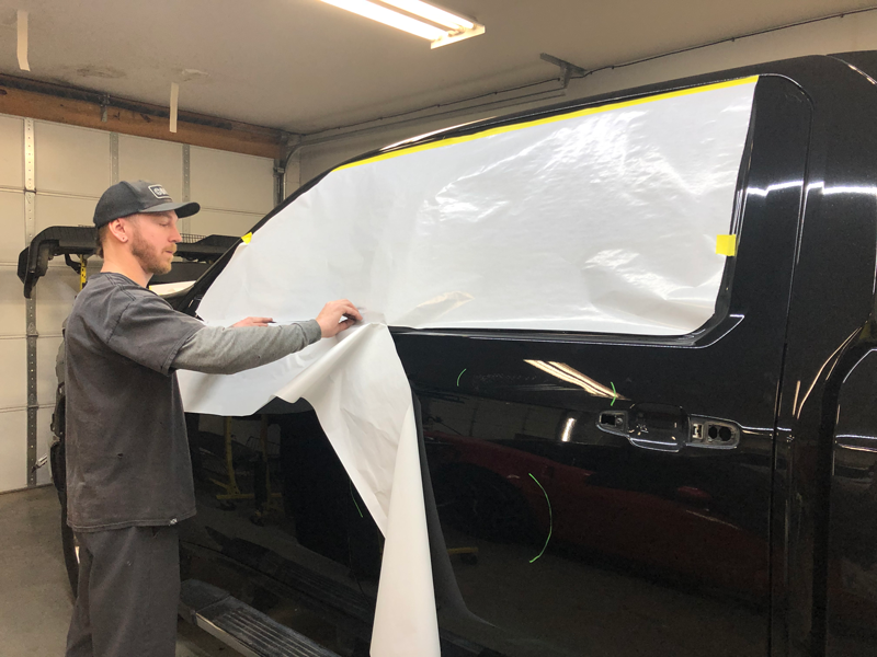 Preparing Truck in Body Shop